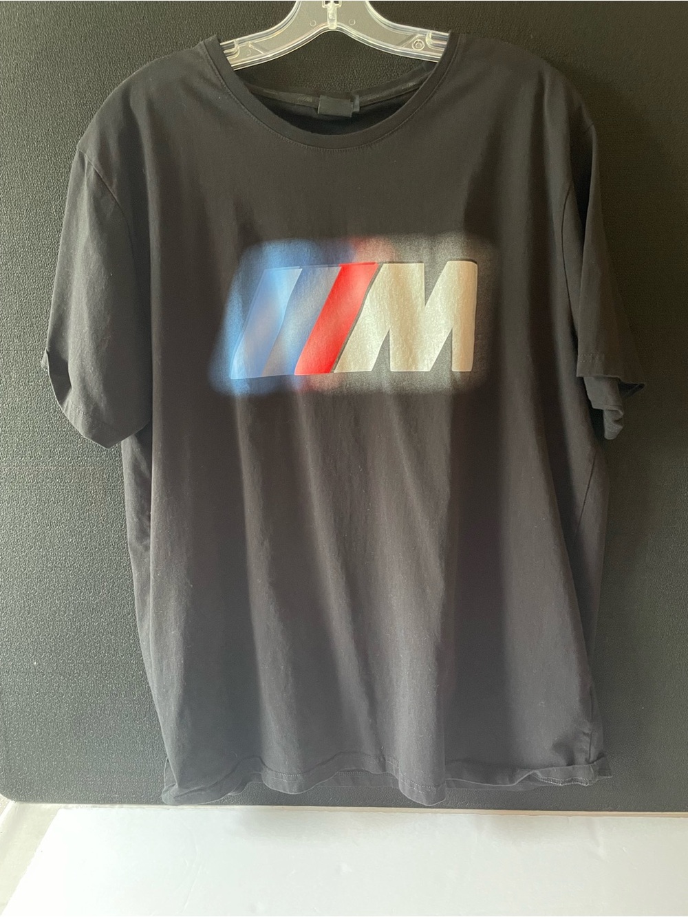 BMW Black T-Shirt with Blue-Red-White M Logo